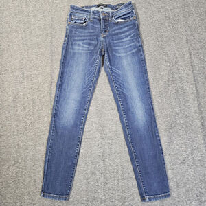 Judy Blue Jeans Womens 24x27* Blue Denim Skinny Fit Joanne Mid Rise Stretch